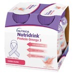 Nutridrink Protein Omega 3, preparado nutricional, crujiente sabor mango-melocotón, 4 x 125 ml