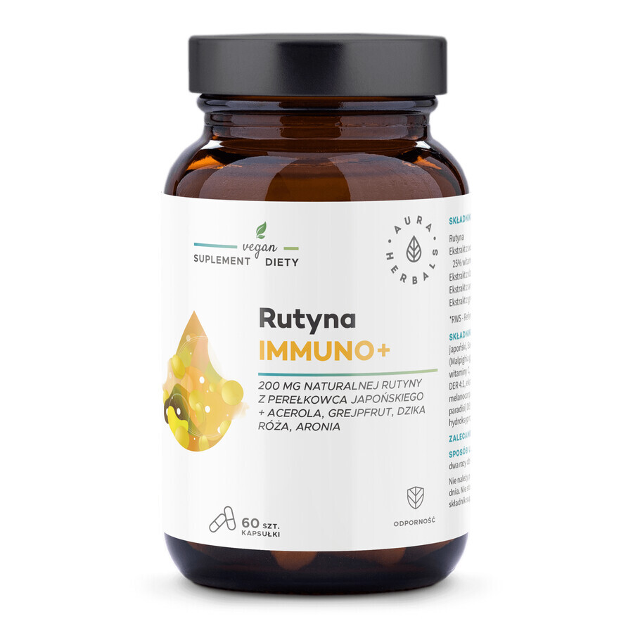 Aura Herbals Rutyna Inmuno+, 60 cápsulas