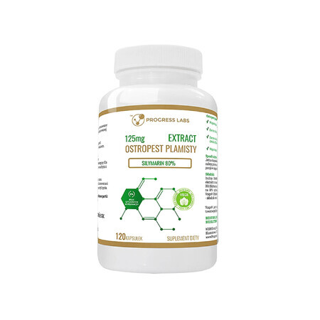 Progress Labs Mariendistel-Extrakt 125 mg, 120 Kapseln