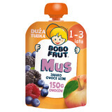 Bobo Frut Fruit Mousse en tubo, manzana y frutas del bosque, 1-3 años, 150 g