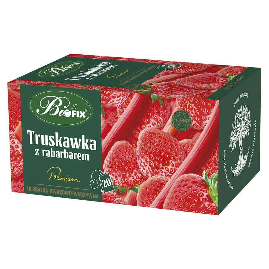 Bi Fix Premium strawberry with rhubarb, fruit and vegetable tea, 2 gx 20 sachets