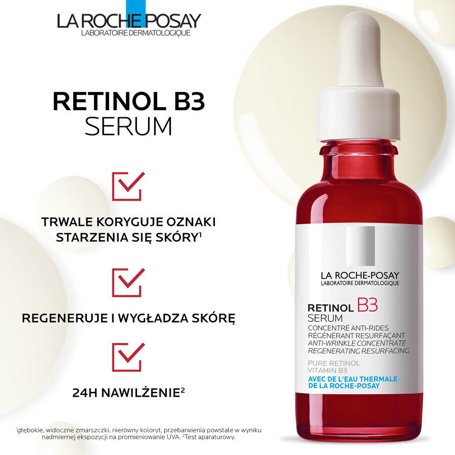 La Roche-Posay Retinol B3, suero concentrado antiarrugas, retinol y vitamina B3, 30 ml