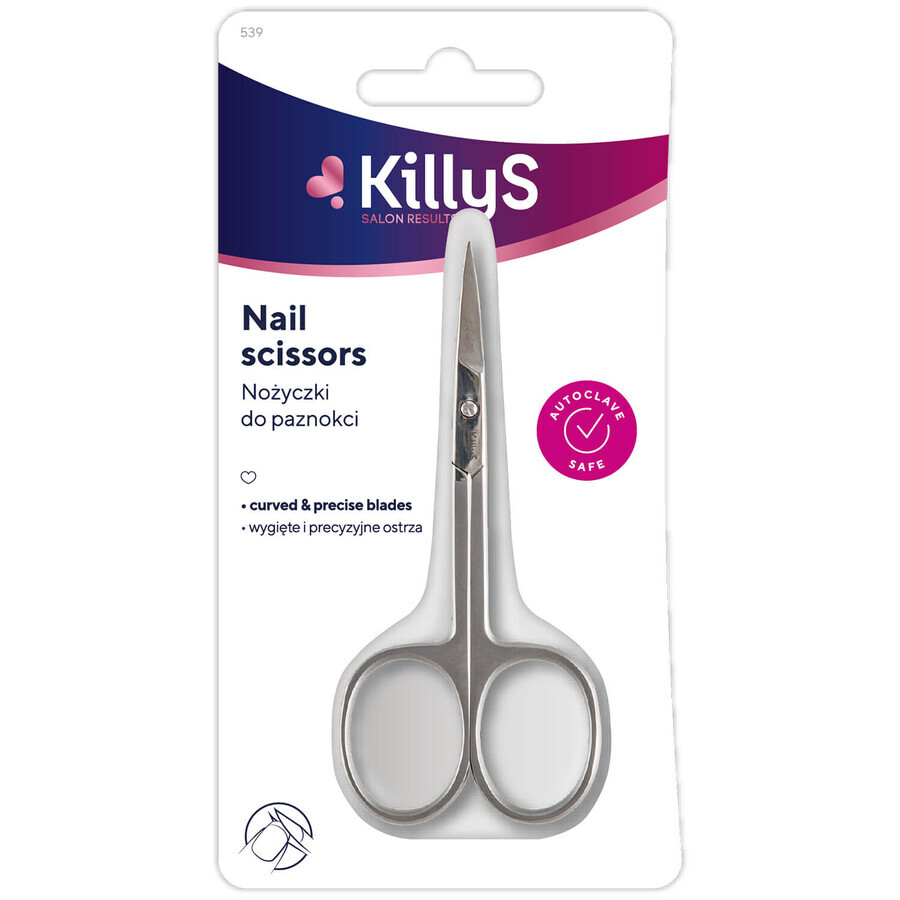 Killys, tijeras de precisión para uñas, curvas