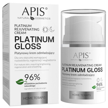 Apis Platinum Gloss Home Terapis, crema rejuvenecedora platino, piel madura, 50 ml