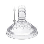 BabyOno Natural Nursing, tettarella per biberon, in silicone, anticolica, flusso medio, 1453/02, da 3 mesi, 1 pezzo