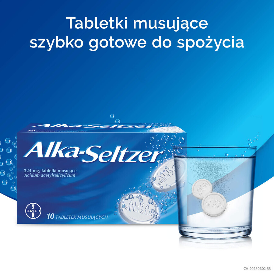 Alka-Seltzer 324 mg, 10 effervescent tablets