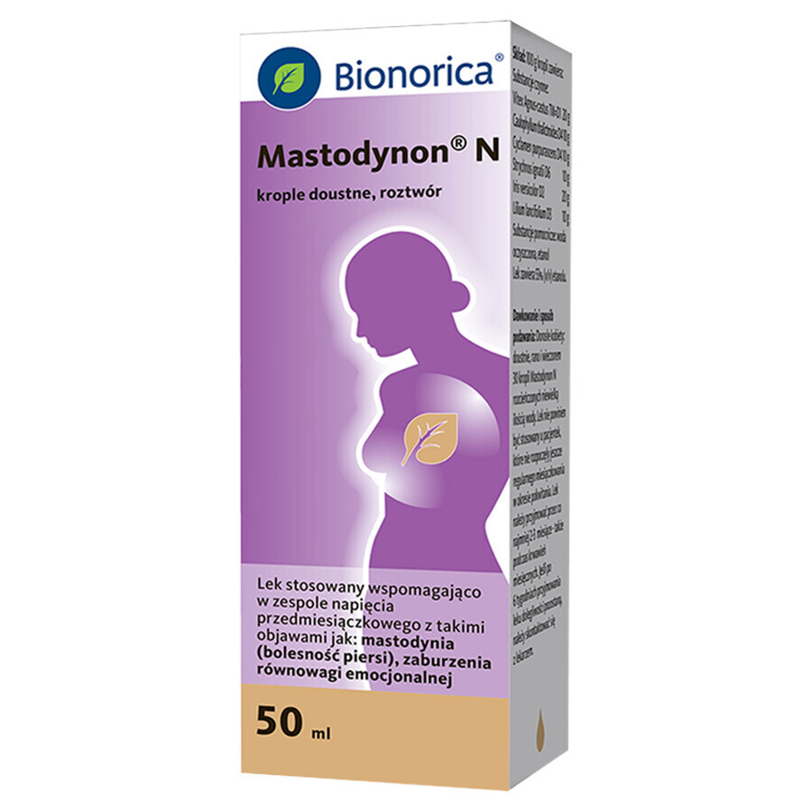 Mastodynon N, gotas orales, solución, 50 ml