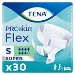 Tena Flex ProSkin, pantalones pañales, talla S, 61-87 cm, Super, 30 piezas