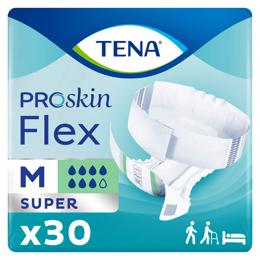 Tena Flex ProSkin, diapers, size M, 71-102 cm, Super, 30 pcs