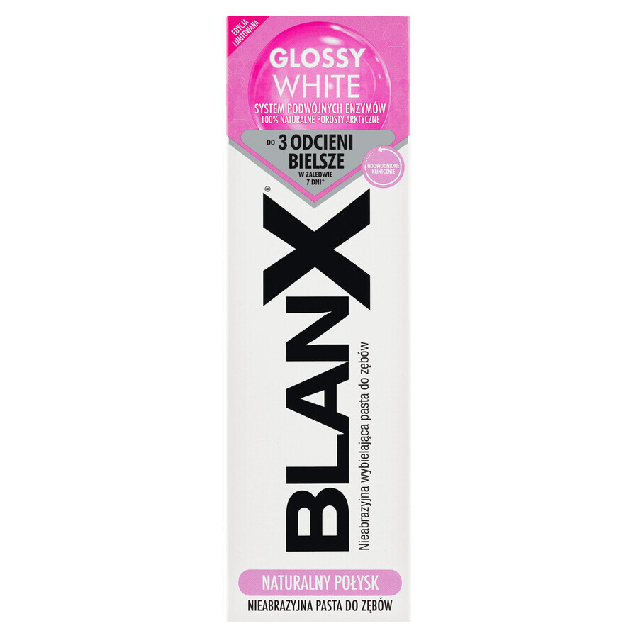 BlanX Glossy White, pastă de dinți albitoare, 75 ml