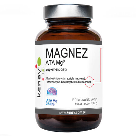 Kenay Magneziu ATA Mg, 60 capsule vegetale