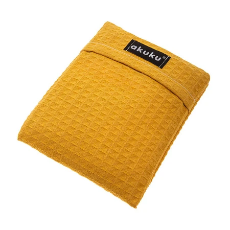 Akuku, bolsa de agua caliente con semillas de cereza, 13 cm x 16 cm, amarillo, 1 unidad