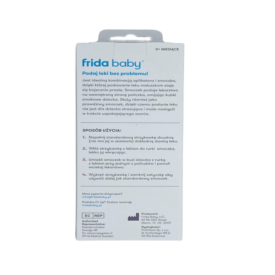 Frida Baby, medicine dispenser in the shape of a pacifier, 1 pc