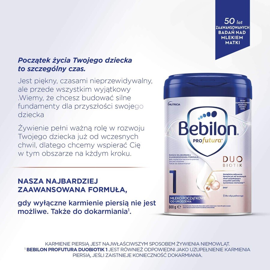 Bebilon Profutura DuoBiotik 1, zuigelingenmelk, vanaf de geboorte, 800 g