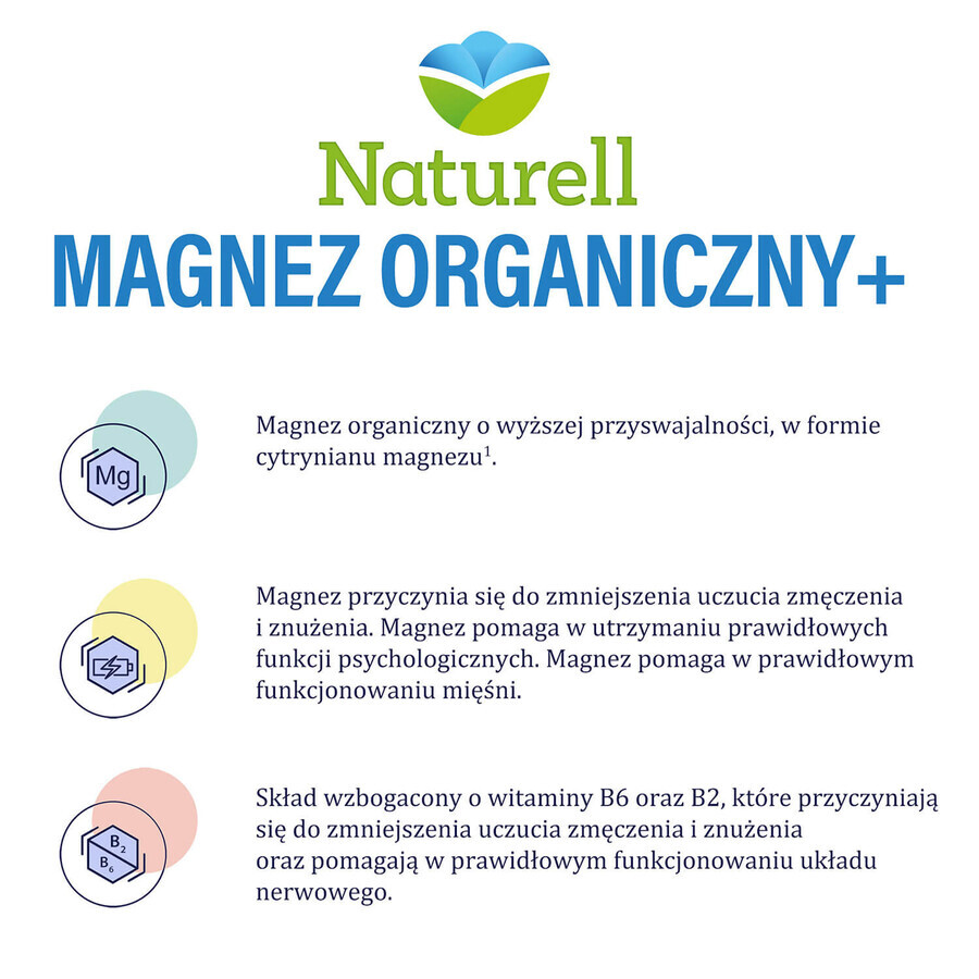 Naturell Organic Magnesium+, 50 gélules