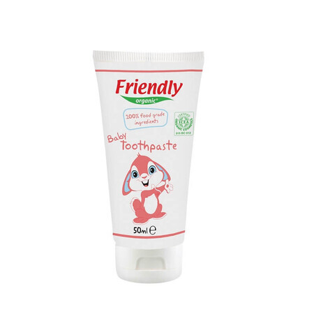 Pasta dentífrica infantil con sabor a frambuesa, 50 ml, Friendly Organic