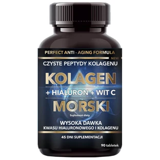 Intenson Kolagen morski + Hialuron + Witamina C Perfect Anti-Aging Formula, 90 tabletek