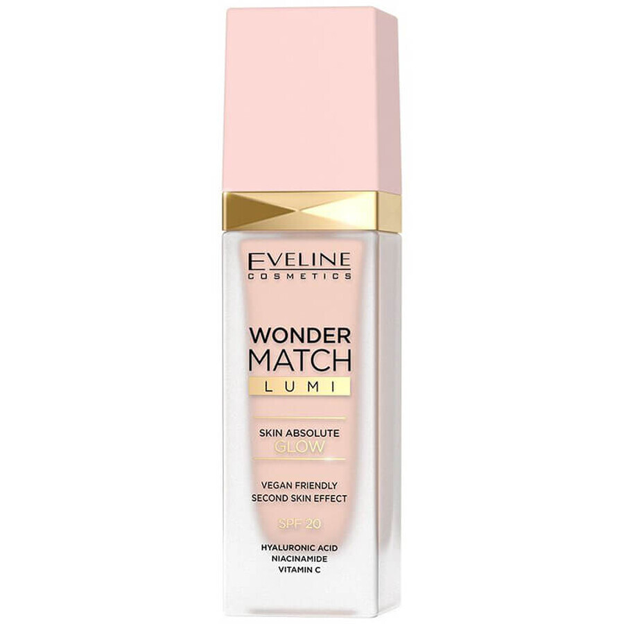 Eveline Cosmetics Wonder Match Lumi, fond de ten iluminator, SPF 20, nr. 05, neutru deschis, 30 ml