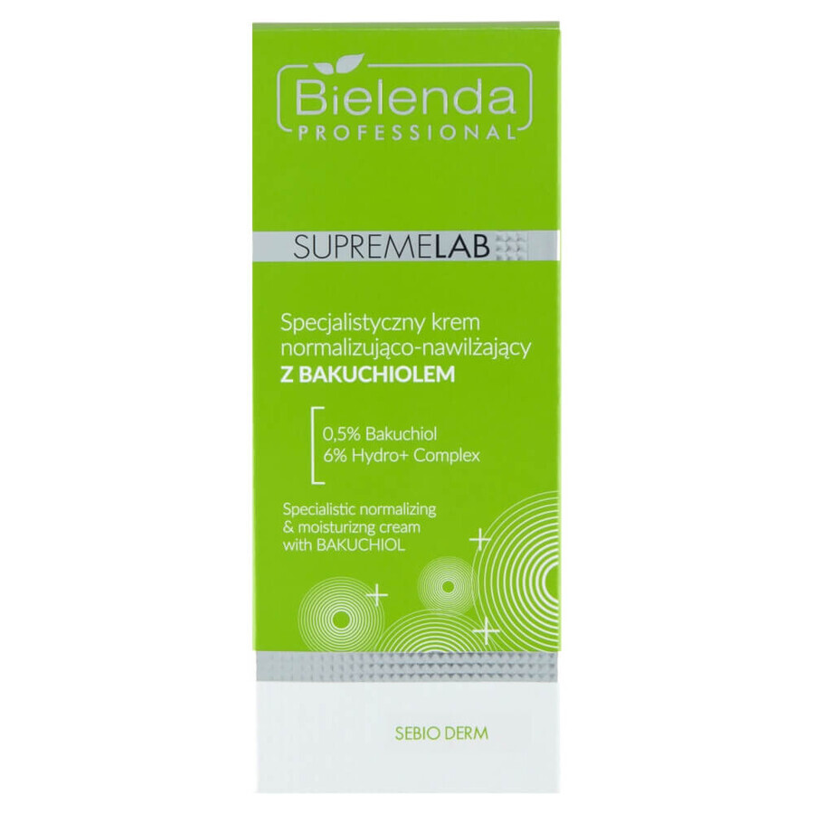 Bielenda Professional SupremeLAB Sebio Derm, crema especializada normalizadora e hidratante con bacchio, 50 ml