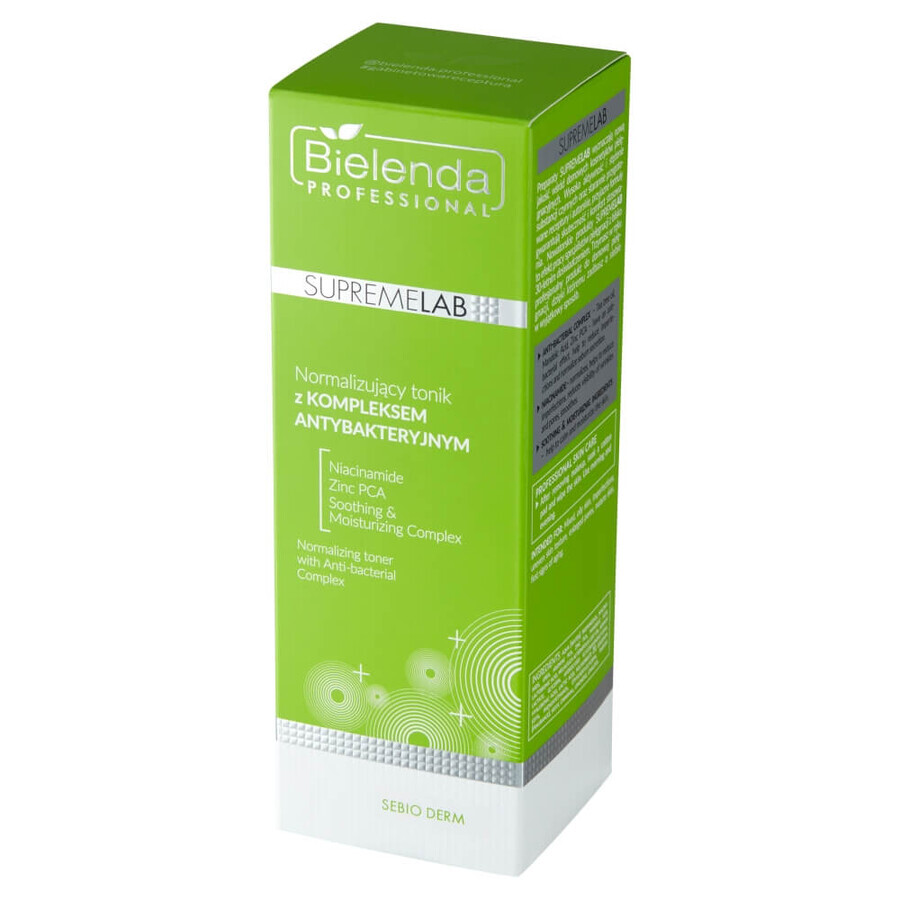 Bielenda Professional SupremeLAB Sebio Derm, tónico normalizador con complejo antibacteriano, 200 ml