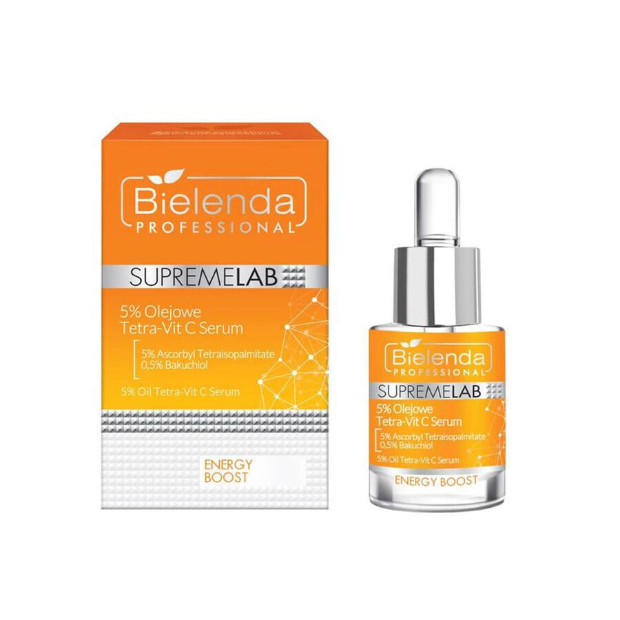 Bielenda Professional SupremeLAB Energy Boost, sérum facial graso 5% Tetra-Vit C, 15 ml