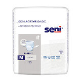 Seni Active Basic, braguitas absorbentes elásticas, Medianas, 80-110 cm, 30 piezas