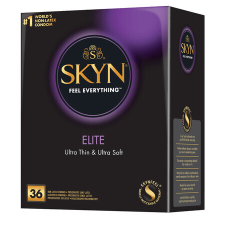 Unimil Skyn Elite, preservativos sin látex, ultrafinos, 36 unidades