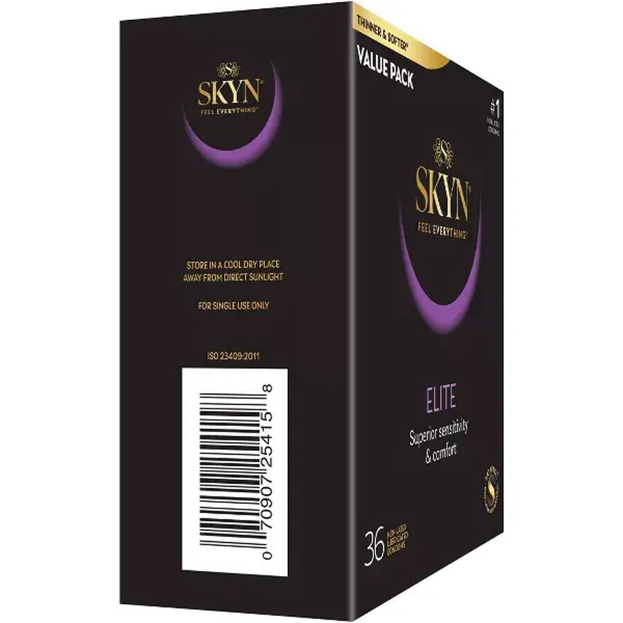 Unimil Skyn Elite, preservativos sin látex, ultrafinos, 36 unidades