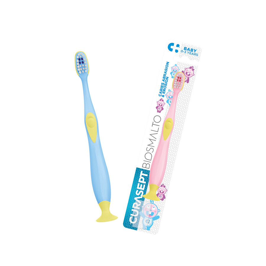 Curasept Biosmalto Baby, cepillo de dientes para niños, 0-3 años, 1 pieza