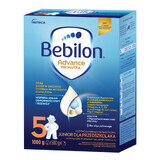 Bebilon Advance Pronutra 5 Junior, fórmula nutritiva a base de leche, para el niño en edad preescolar, 1000 g