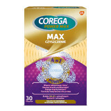 Corega Max, comprimidos para la limpieza de dentaduras postizas, 30 comprimidos