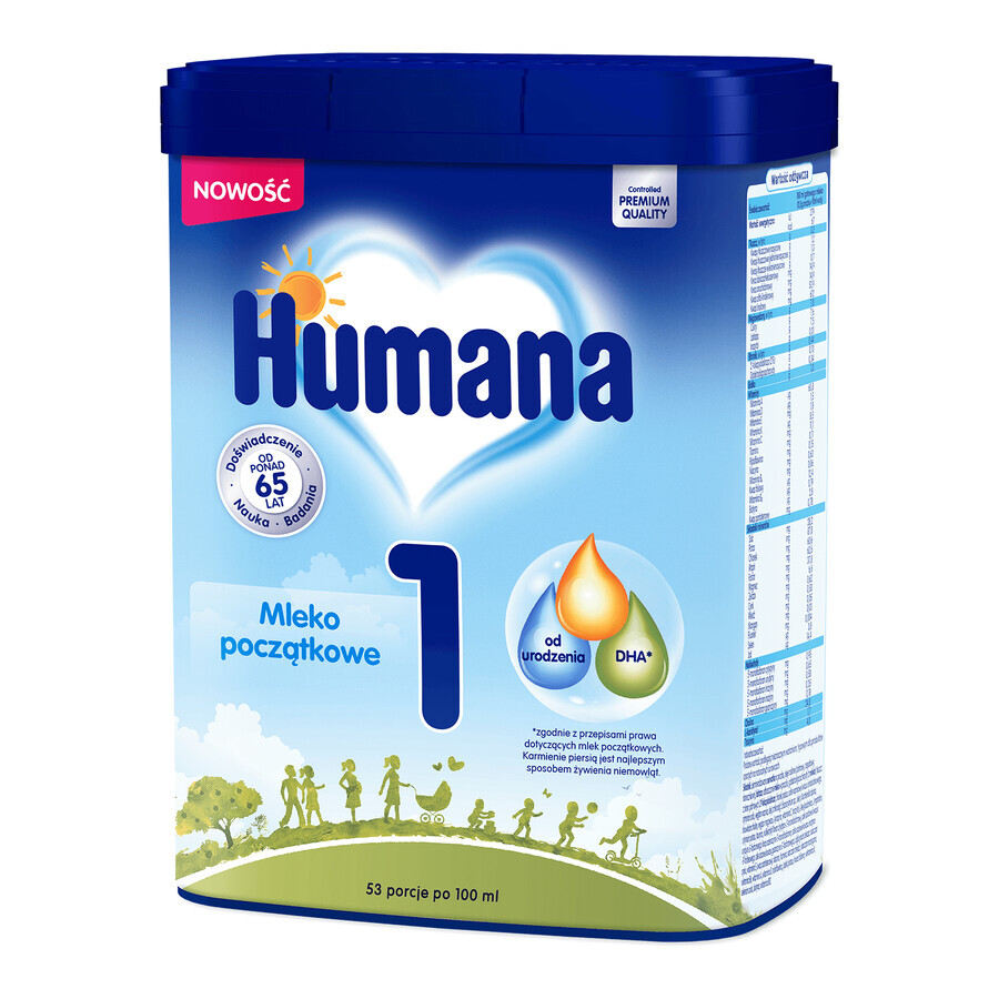 Humana 1, leche infantil para bebés desde el nacimiento, 750 g