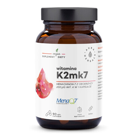 Aura Herbals Vitamina K2MK7 MenaQ7 200 μg, 90 capsule