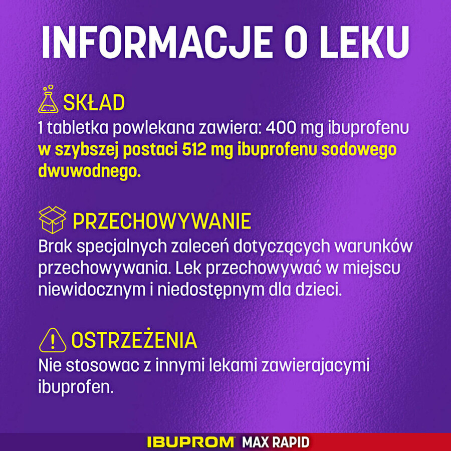 Ibuprom Max Rapid 400 mg, 24 comprimidos recubiertos con película