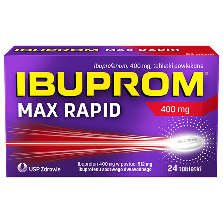 Ibuprom Max Rapid 400 mg, 24 comprimidos recubiertos con película