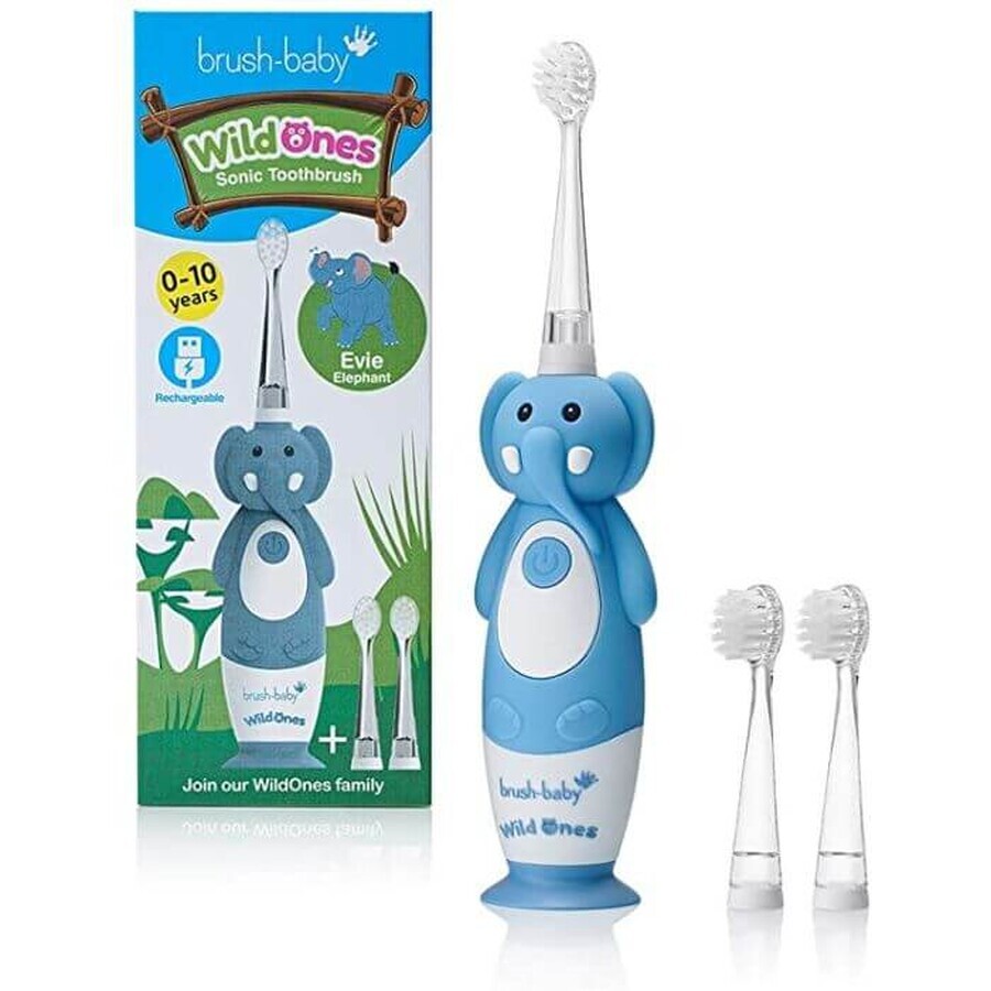 Brosse à dents électrique rechargeable Elefant Wild Ones, Brush Baby