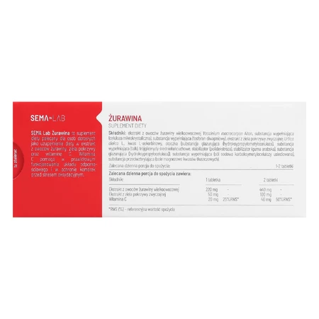 SEMA Lab Cranberry, 60 comprimate