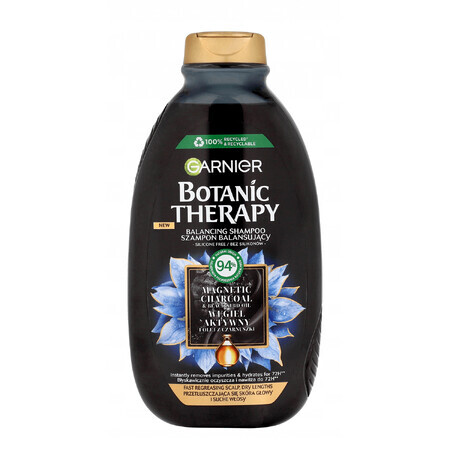 Garnier Botanic Therapy, balancing shampoo voor droog haar en vette hoofdhuid, geactiveerde houtskool, 400 ml