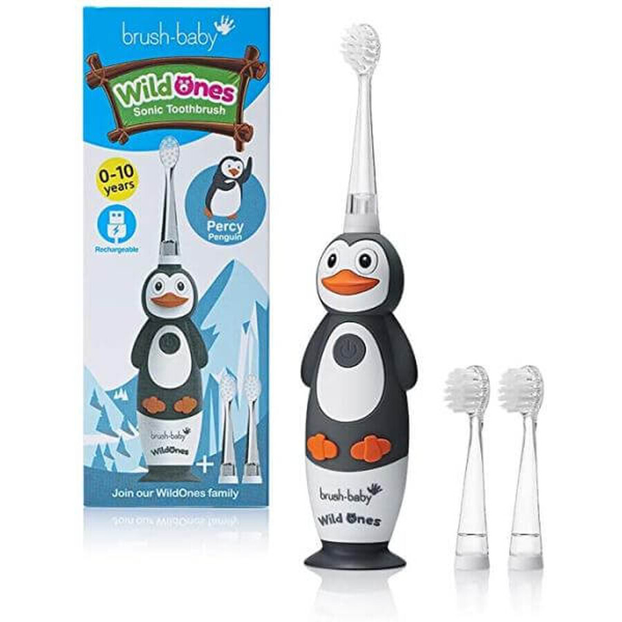 Periuta de dinti electrica reincarcabila Pinguin Wild Ones, Brush Baby