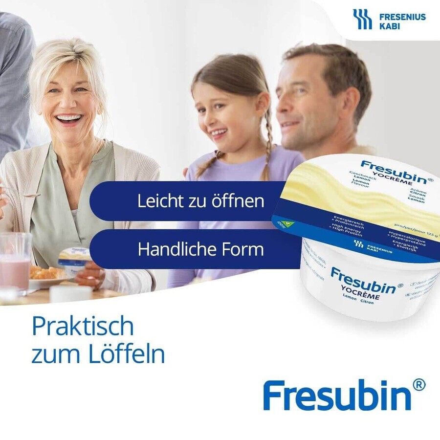 Fresubin YOcreme, sabor limón, 4 x 125 g