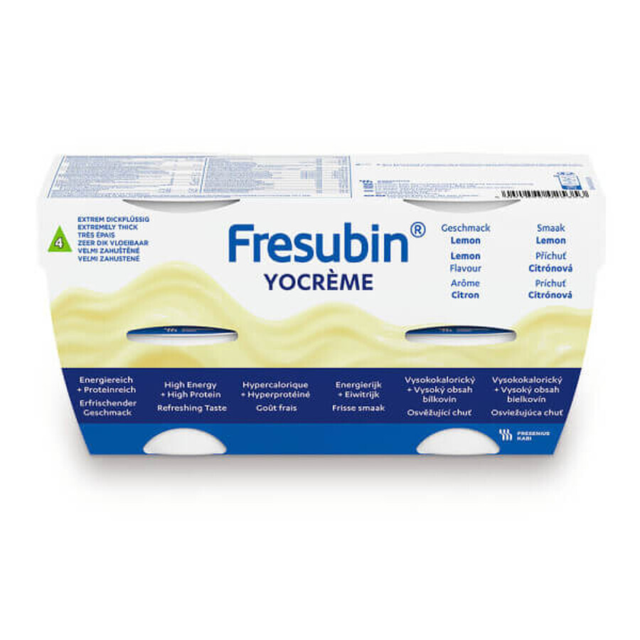 Fresubin YOcreme, sabor limón, 4 x 125 g