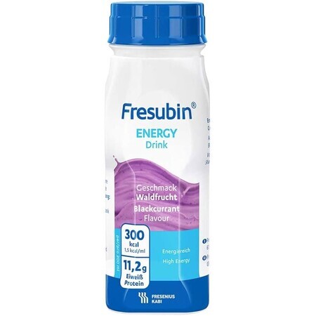 Fresubin Energy drink with blackcurrant flavor , 4 x 200 ml, Fresenius Kabi