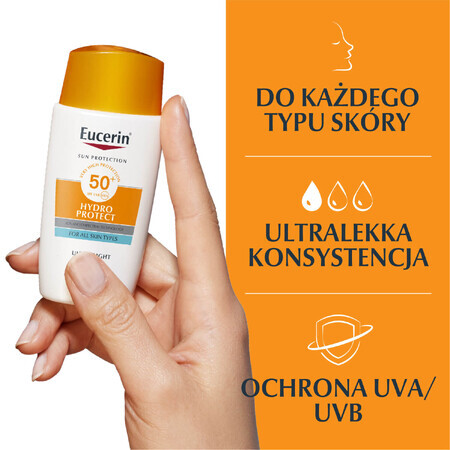 Eucerin Sun Hydro Protect, fluido protector ultrahidratante, FPS 50+, 50 ml