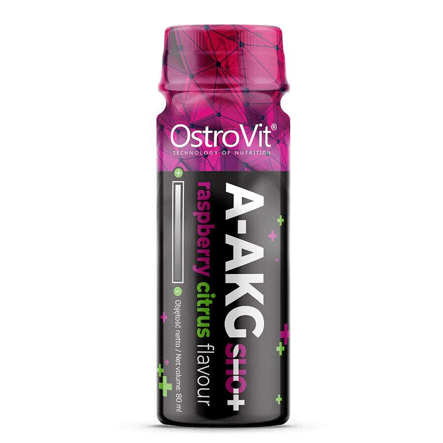 OstroVit A-AKG Shot, sabor cítrico-frambuesa, 80 ml