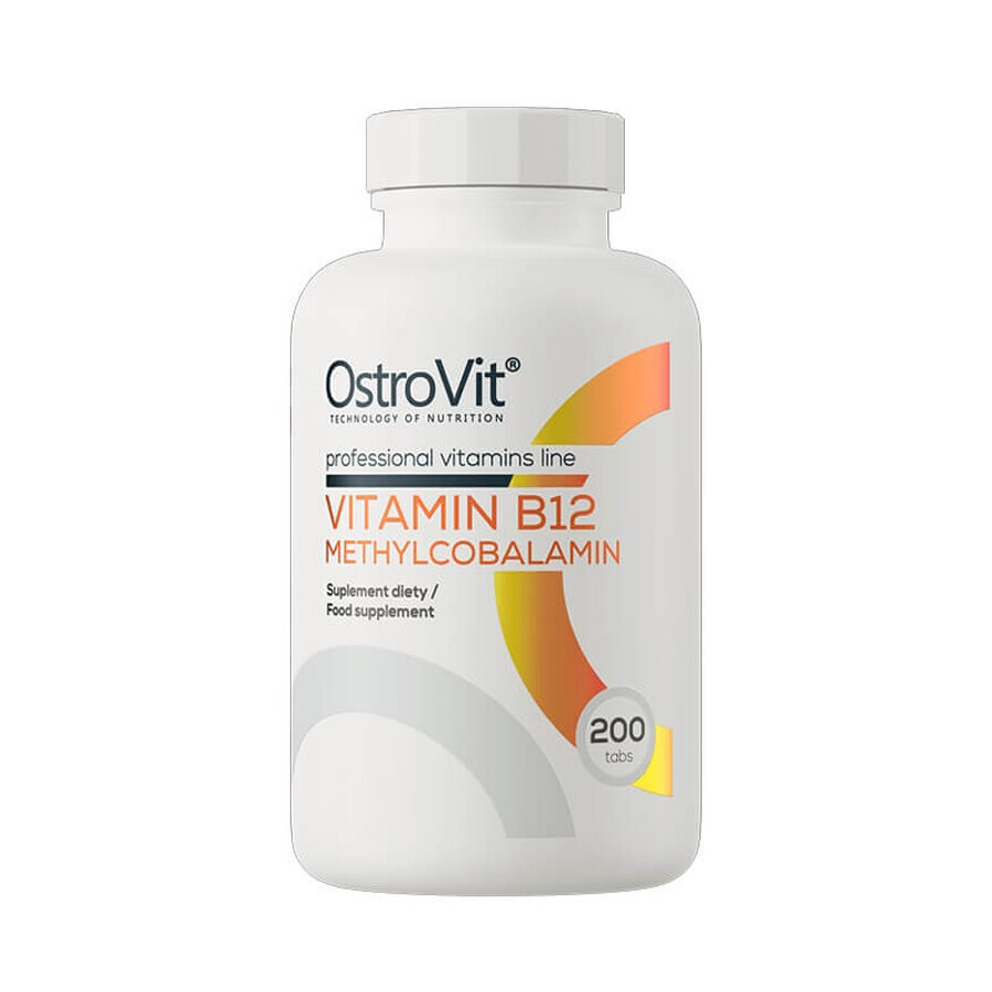 OstroVit Vitamina B12 Metilcobalamina, vitamina B12 400 µg, 200 comprimidos