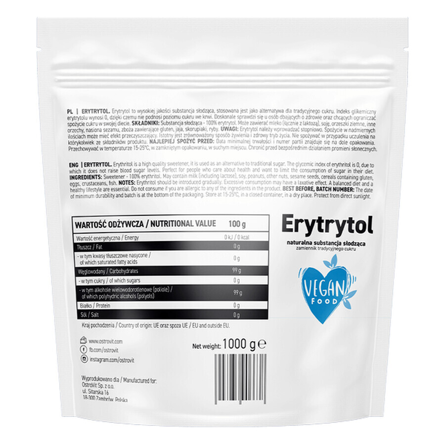 Ostrovit eritritol, 1 kg