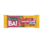 Bakaland BA! Cereal bar, strawberries and quinoa, no added sugar, 30 g