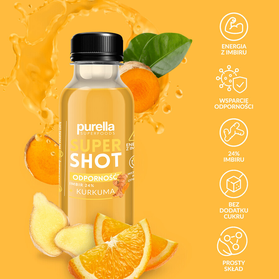 Purella Superfoods SuperShot Immunity Calm Drink Ginger + Turmeric 100ml