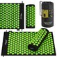 4Fizjo Acupressure Mat, esterilla de acupresi&#243;n con coj&#237;n, 68 cm x 42 cm, negro y verde