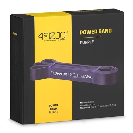 4Fizjo Power Band, Widerstandsband für Übungen, lila, 17-26 kg